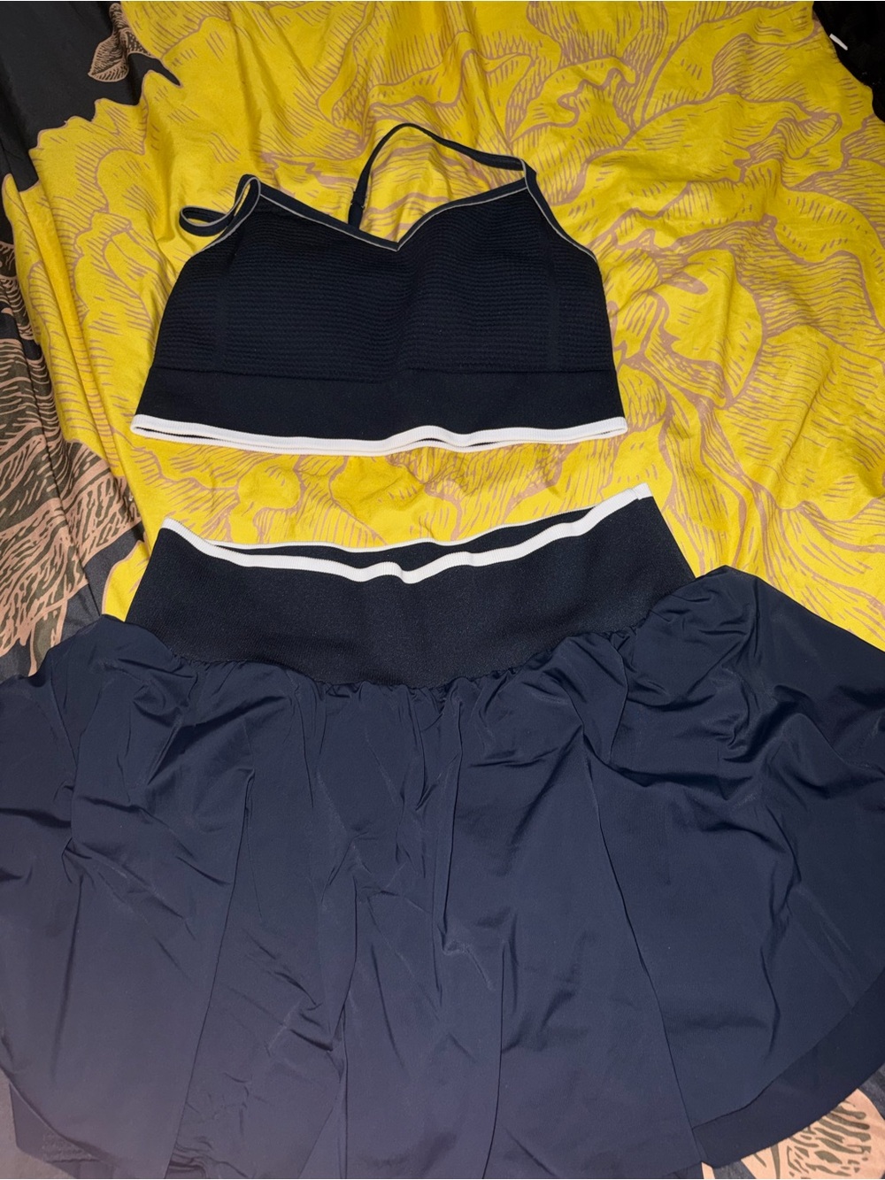 all in motion Navy Athletic Set with White Trim